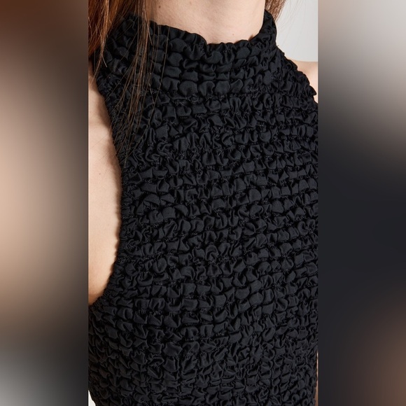 NWOT STAUD Kiera Black Textured Dress Size Medium - Picture 5 of 14